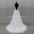 China White Women Party Luxury Bride Lace Wedding Dresses Bridal Gowns